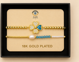 18K G. P. Adj 2 Pc Br Set - B036