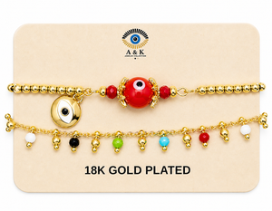 18K G. P. Adj 2 Pc Br Set - B060