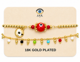 18K G. P. Adj 2 Pc Br Set - B060