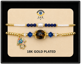 18K G. P. Adj 2 Pc Br Set - B058