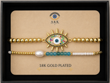 18K G. P. Adj 2 Pc Br Set - B001