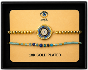 18K G. P. Adj 2 Pc Br Set - B020