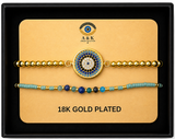 18K G. P. Adj 2 Pc Br Set - B020