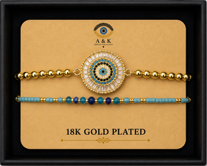 18K G. P. Adj 2 Pc Br Set - B011