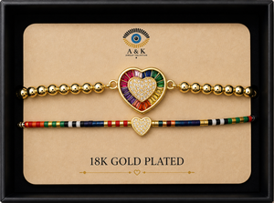 18K G. P. Adj 2 Pc Br Set - B002