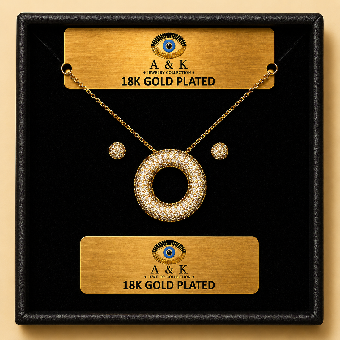 Initial Letter Necklace Set