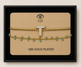 18K G. P. Adj 2 Pc Br Set - B-ABC