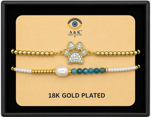 18K G. P. Adj 2 Pc Br Set - B063