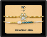 18K G. P. Adj 2 Pc Br Set - B063