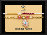 18K G. P. Adj 2 Pc Br Set - B062