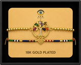 18K G. P. Adj 2 Pc Br Set - B046