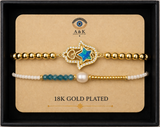 18K G. P. Adj 2 Pc Br Set - B006