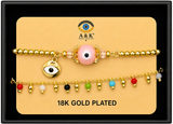 18K G. P. Adj 2 Pc Br Set - B060