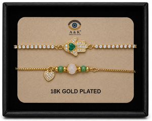 18K G. P. Adj 2 Pc Br Set - B097
