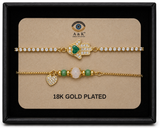 18K G. P. Adj 2 Pc Br Set - B097
