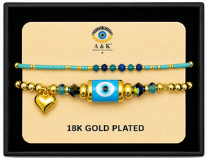 18K G. P. Adj 2 Pc Br Set - B064