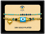 18K G. P. Adj 2 Pc Br Set - B064