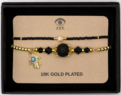 18K G. P. Adj 2 Pc Br Set - B058