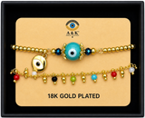 18K G. P. Adj 2 Pc Br Set - B060