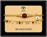 18K G. P. Adj 2 Pc Br Set - B061