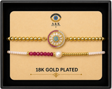 18K G. P. Adj 2 Pc Br Set - B023