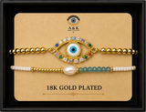 18K G. P. Adj 2 Pc Br Set - B009