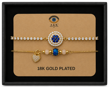 18K G. P. Adj 2 Pc Br Set - B088