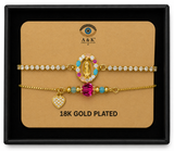 18K G. P. Adj 2 Pc Br Set - B076