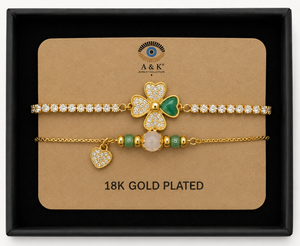 18K G. P. Adj 2 Pc Br Set - B085