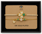 18K G. P. Adj 2 Pc Br Set - B085
