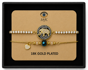 18K G. P. Adj 2 Pc Br Set - B079