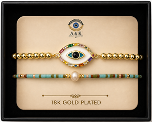 18K G. P. Adj 2 Pc Br Set - B032