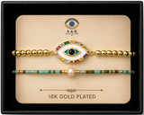 18K G. P. Adj 2 Pc Br Set - B032