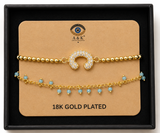 18K G. P. Adj 2 Pc Br Set - B-ABC