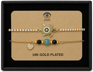18K G. P. Adj 2 Pc Br Set - B094
