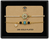 18K G. P. Adj 2 Pc Br Set - B094