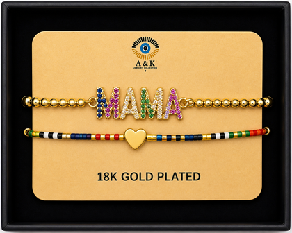 18K G. P. Adj 2 Pc Br Set - B018