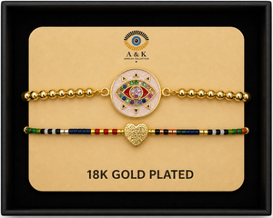 18K G. P. Adj 2 Pc Br Set - B045