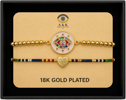 18K G. P. Adj 2 Pc Br Set - B045