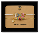 18K G. P. Adj 2 Pc Br Set - B082