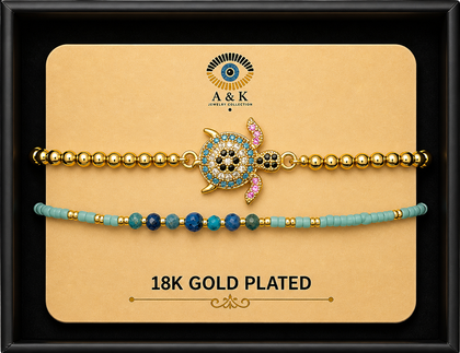 18K G. P. Adj 2 Pc Br Set - B027