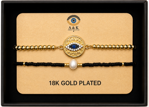 18K G. P. Adj 2 Pc Br Set - B016