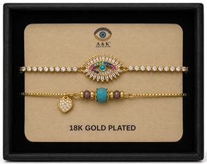 18K G. P. Adj 2 Pc Br Set - B096