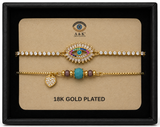 18K G. P. Adj 2 Pc Br Set - B096