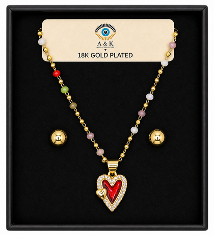 18K G. P. Adj 2 Pc NK Set - N200