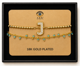 18K G. P. Adj 2 Pc Br Set - B-ABC