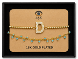 18K G. P. Adj 2 Pc Br Set - B-ABC