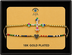 18K G. P. Adj 2 Pc Br Set - B048