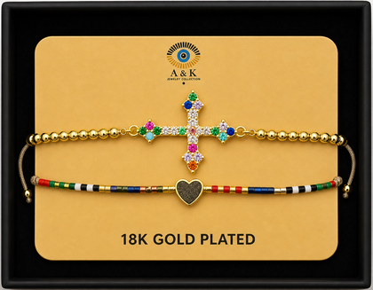 18K G. P. Adj 2 Pc Br Set - B048