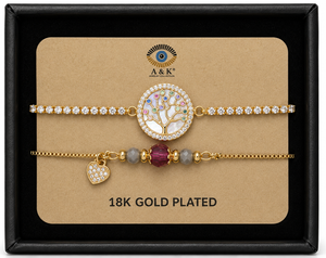 18K G. P. Adj 2 Pc Br Set - B095